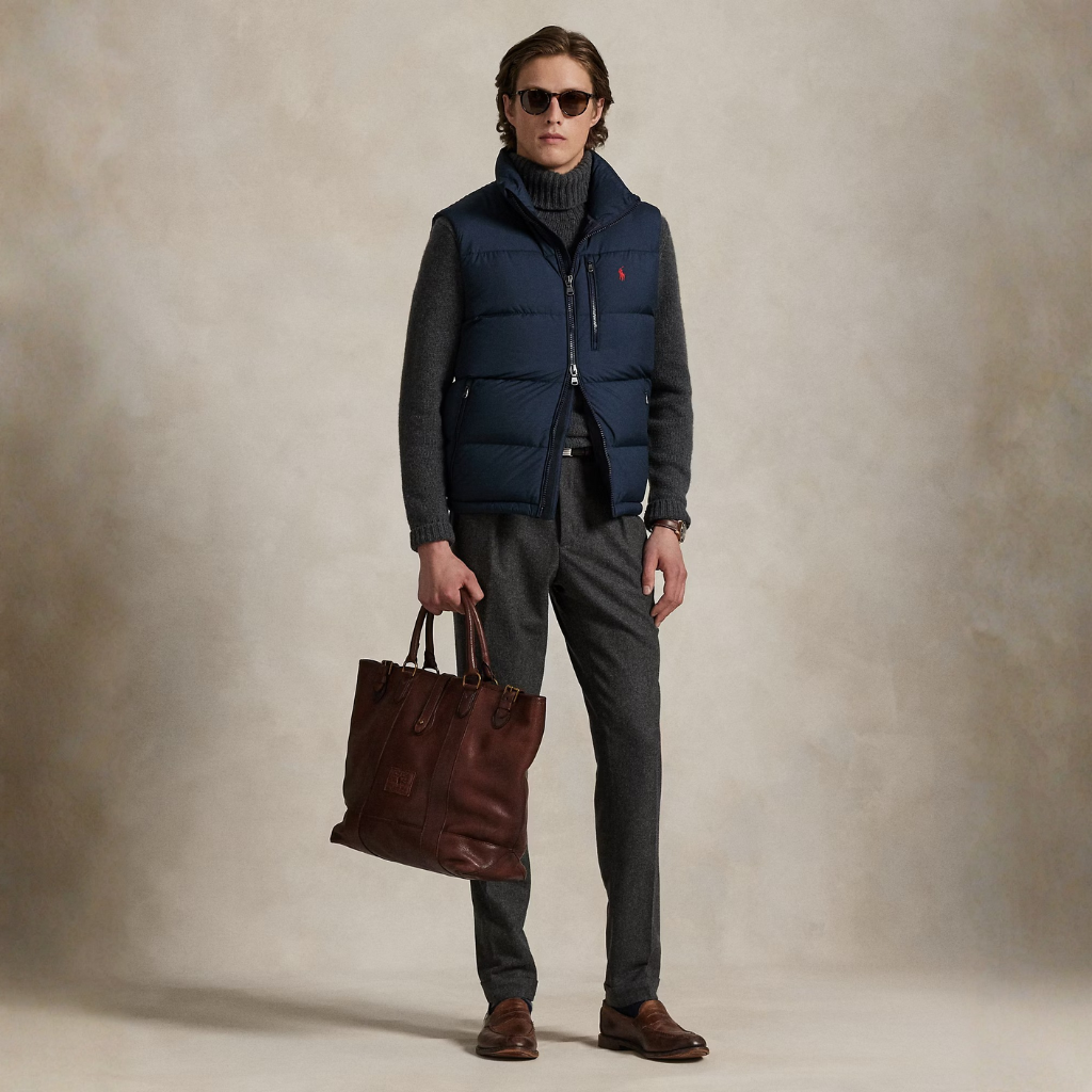 RL™ Insulated Puffer Vest with Free Knit Turtleneck