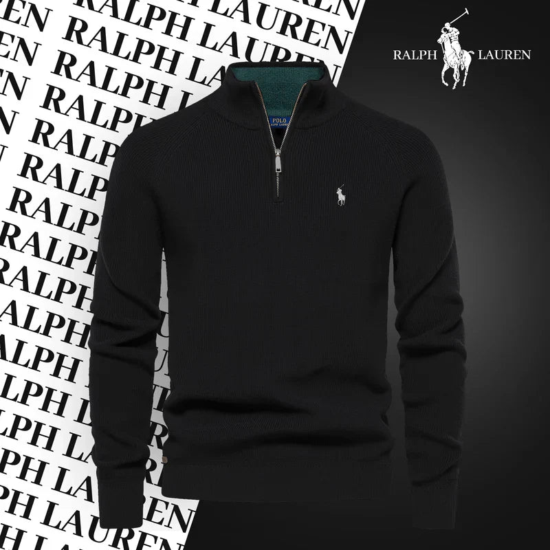 RL™ Zip-Neck Ribbed Knit Sweater